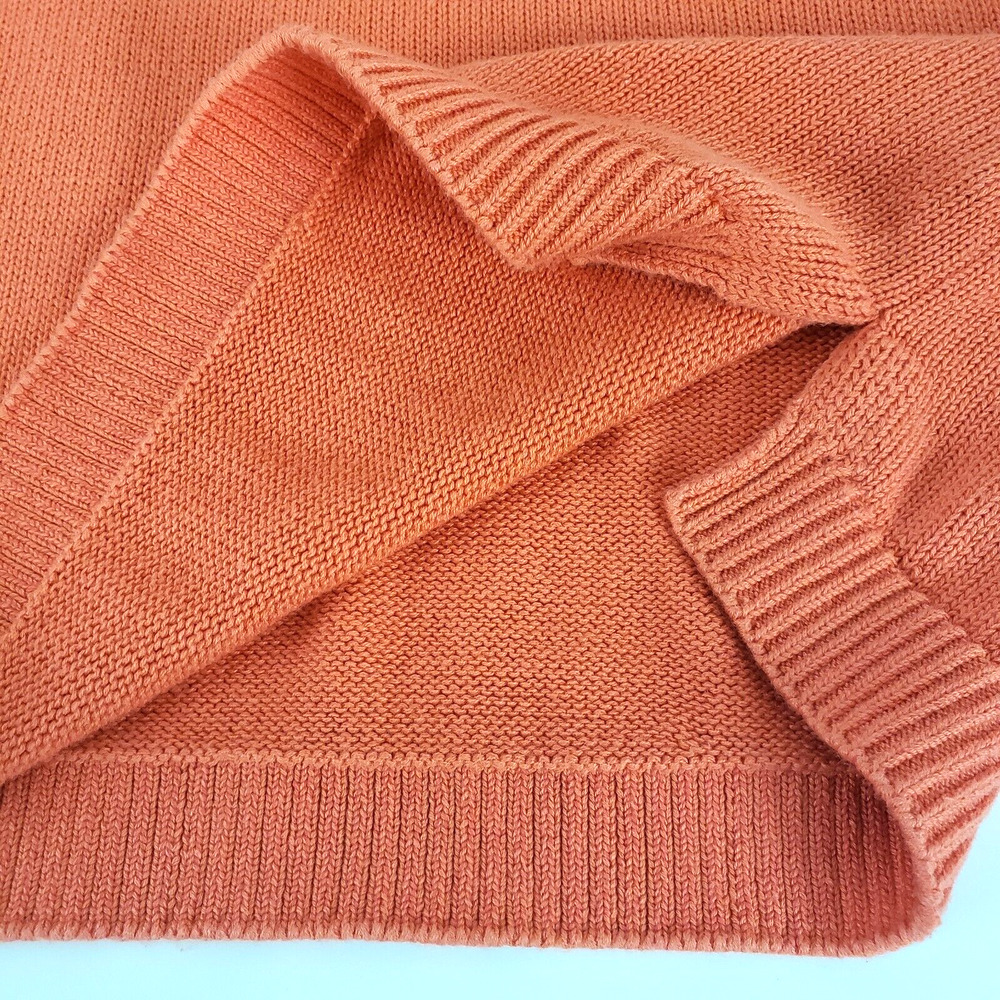 Soft Surroundings SIZE M Desiree Floral Eyelet Crochet Lace Orange Sweater Top - Picture 7 of 13